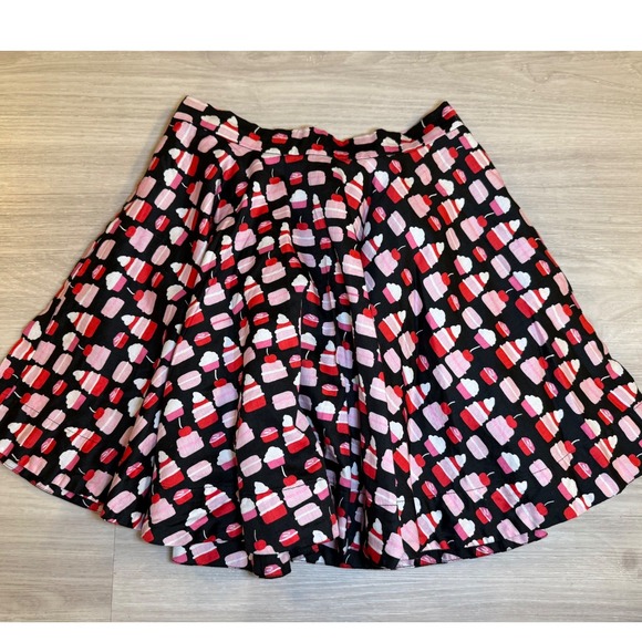 Kate Spade New York Dresses & Skirts - Kate Spade New York Cupcake Print Skirt Black Pink Red Girls 14Y KSCYG0469